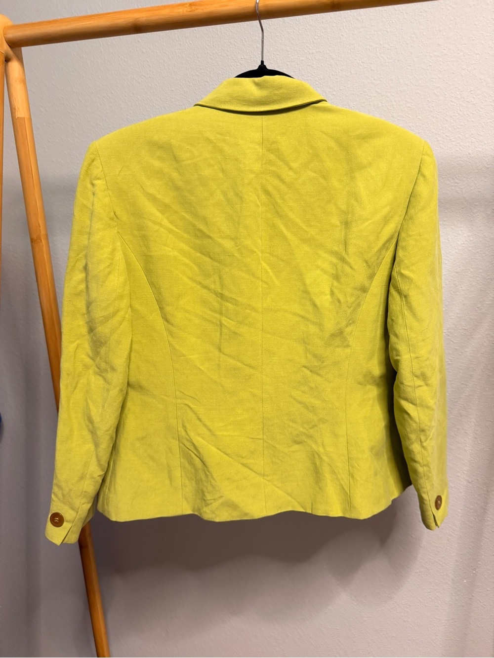 Jones New York Bright Yellow-Green Women's Single-Breasted Blazer - Picture 5 of 5